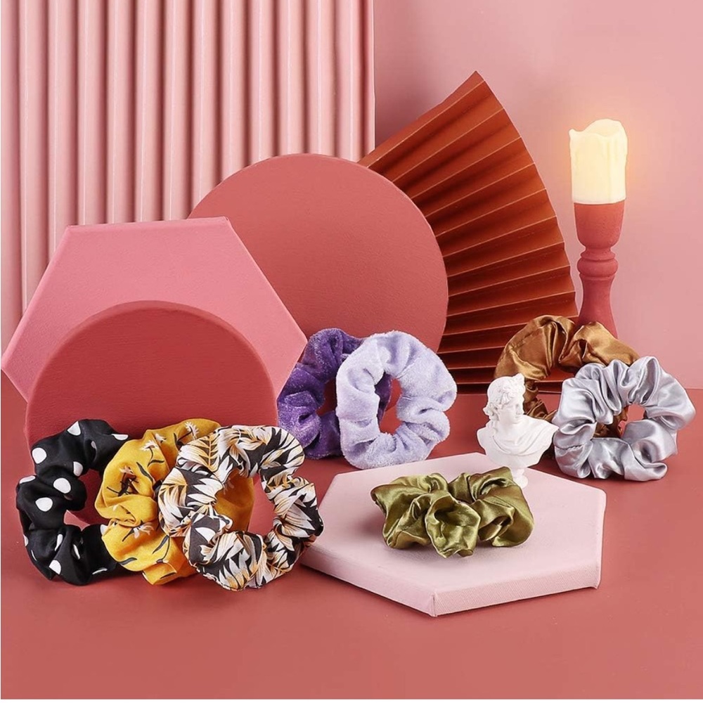 10 Pc Elegant Assorted Color Scrunchie Set NIP (set for buy now)